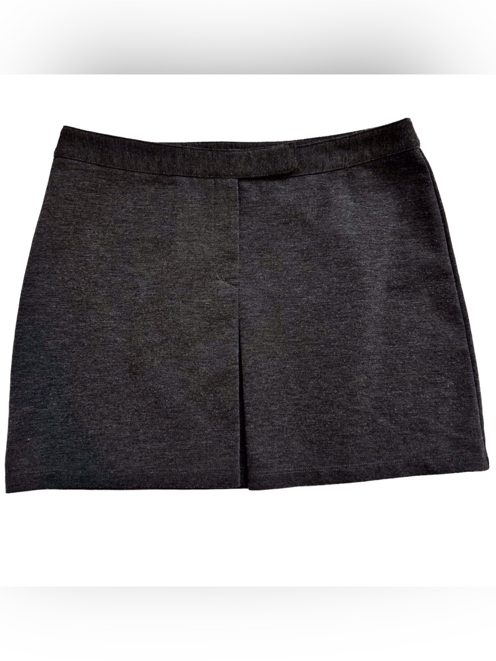 Vintage Express Y2K 90s Size Medium Gray Mini Skirt Stretch Low Rise Goth Punk